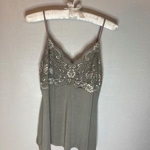 Express Lacy Grey Camisole size Medium